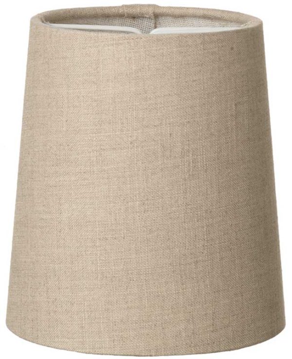 Byron Tall Natural Linen Clip On Candle Lamp Shade