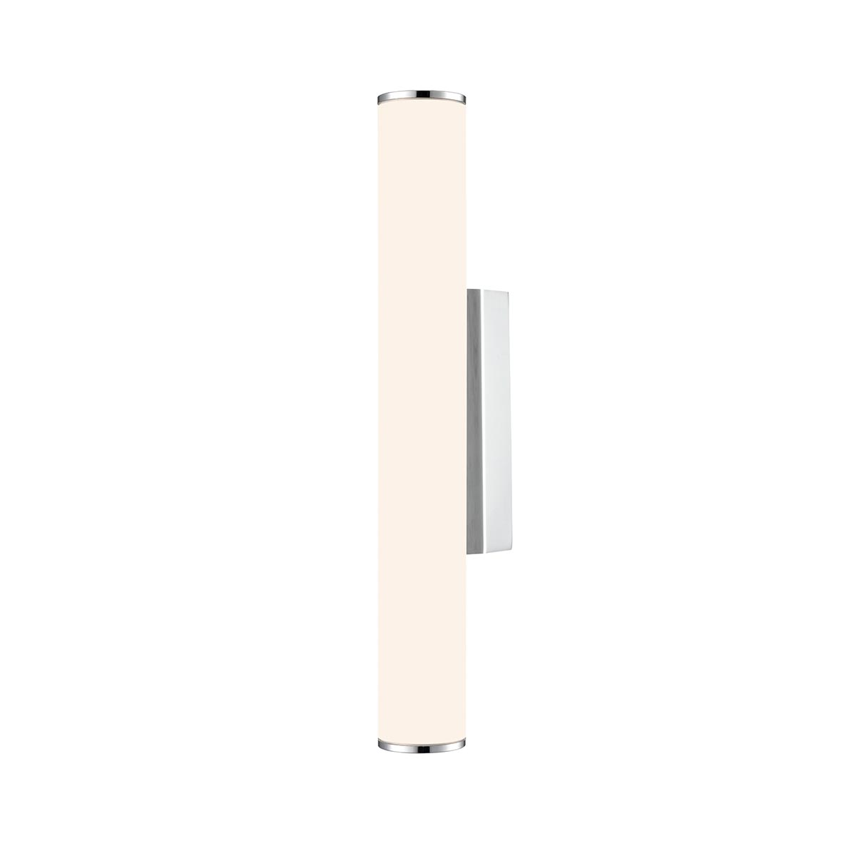 Baton Small LED Tube Bathroom Wall Light Chrome Opal Acrylic