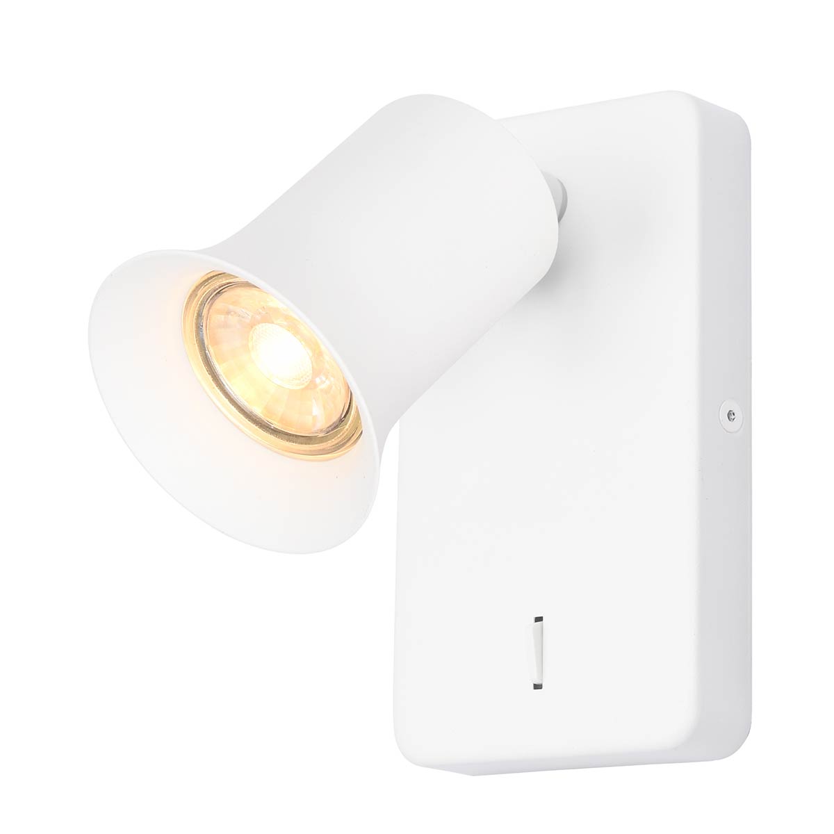 Broadway Single Matt White Wall Spotlight with Choice of Sleeve