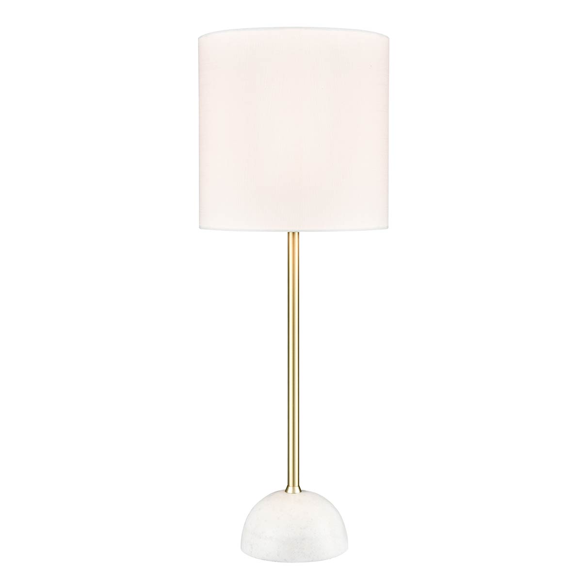 Brooke Dimmable Satin Brass Table Lamp with Off-White Shade