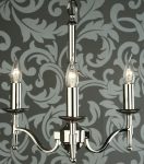 Stanford Traditional 3 Light Chandelier Polished Nickel