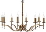 Stanford Traditional 8 Light Chandelier Antique Brass