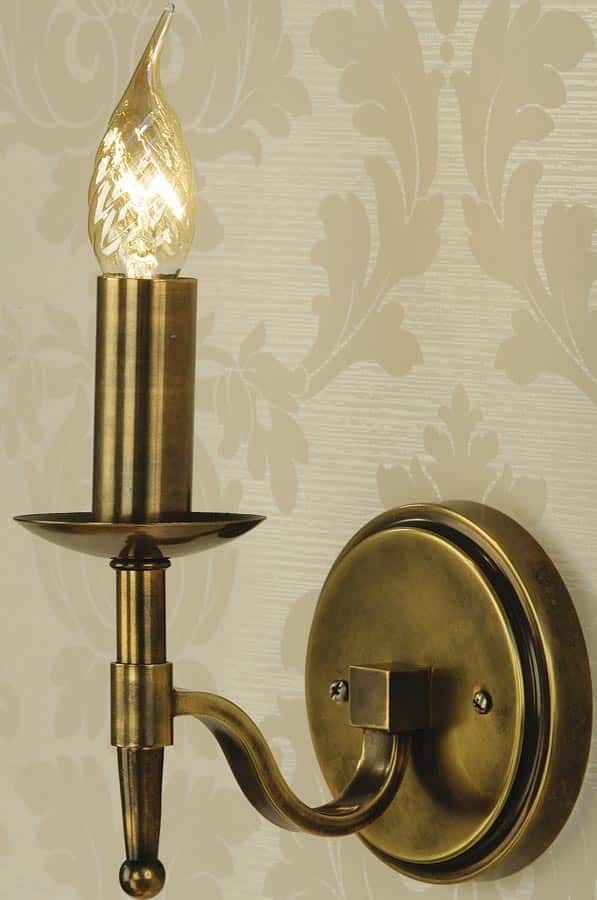 Stanford Traditional Single Wall Light Antique Brass