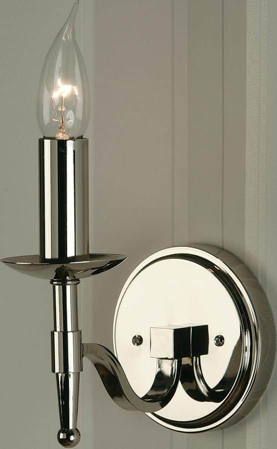 Stanford Traditional Single Wall Light Polished Nickel