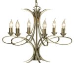 Penn Contemporary 6 Light Brushed Brass Chandelier