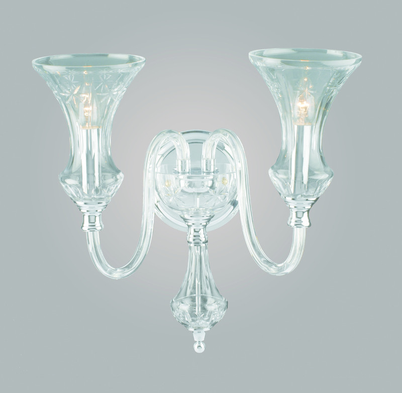 Stara Prestige Art Deco Style 2 Lamp Crystal Wall Light