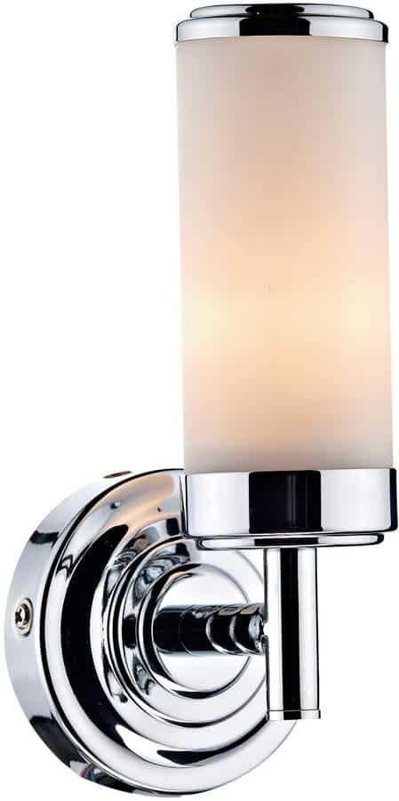 Dar Century Switched Single Bathroom Wall Light Chrome