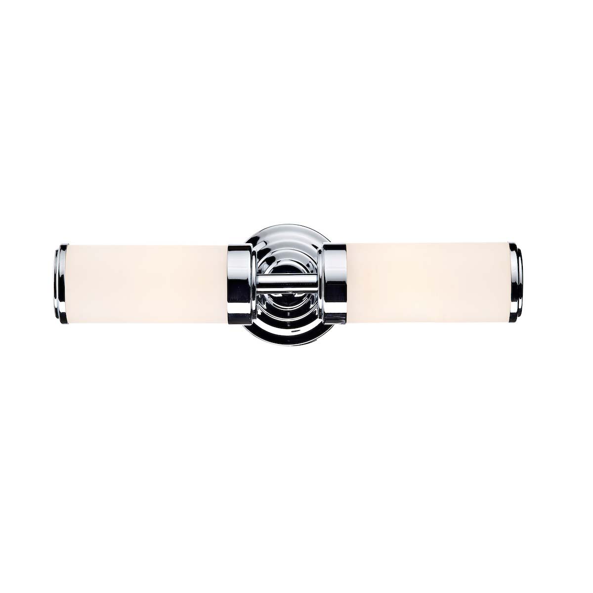 Dar Century Switched 2 Lamp Bathroom Wall Light Chrome