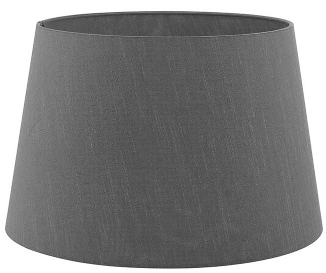 Cezanne 35cm Grey French Drum Ceiling Or Table Lamp Shade