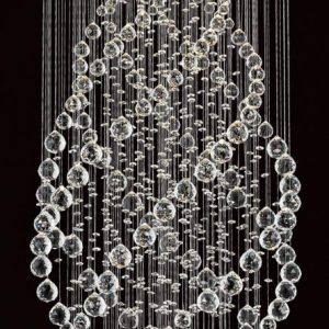 Madrid Contemporary Chrome 9 Light Crystal Chandelier