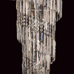 Toronto Chrome 14 Light Clear Crystal Spiral Chandelier