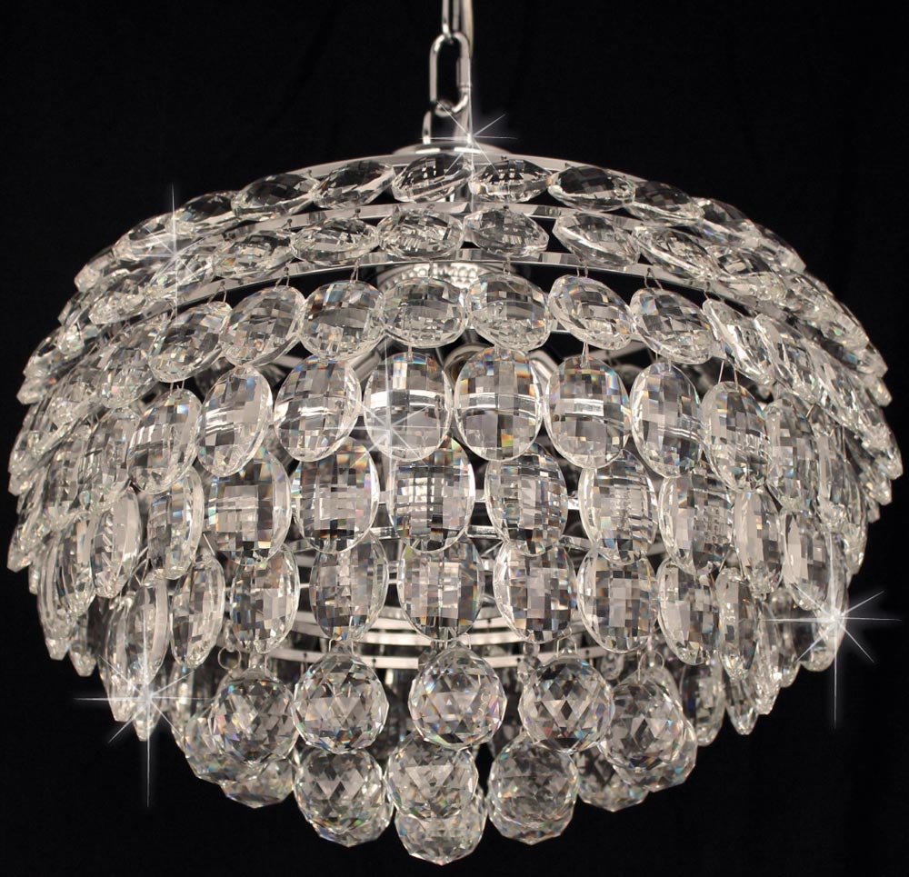 Adaliz Medium 4 Light K9 Crystal Pendant In Polished Chrome