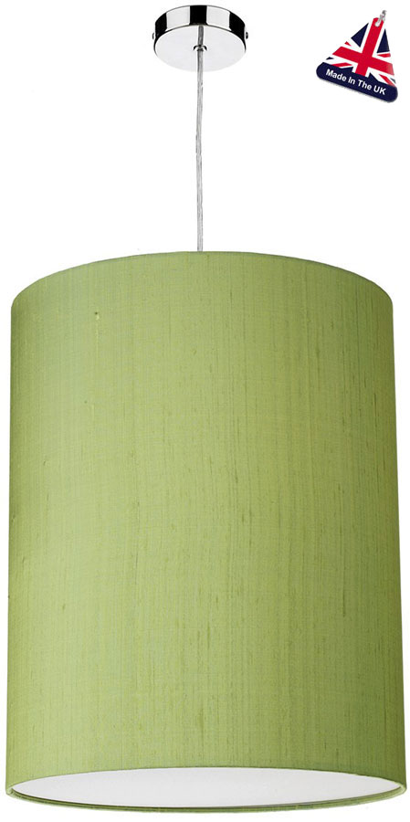 David Hunt Cylinder Silk 40cm White Lined Shade Various Colours