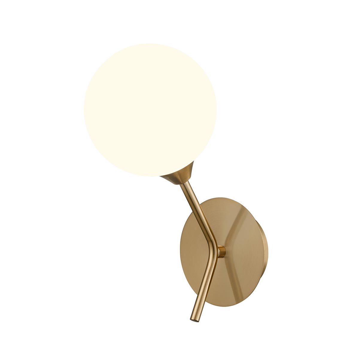Quality Modern Single Wall Light Antique Gold Opal Glass