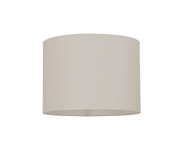 Cylinder 10 inch taupe cotton drum lamp shade E27 & B22 main image