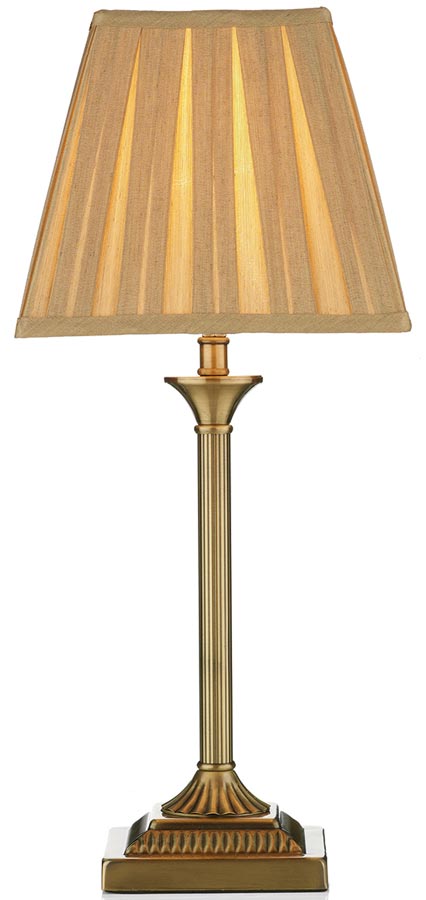 Dar Taylor Antique Brass Table Lamp, Table Lamps Gold Shade
