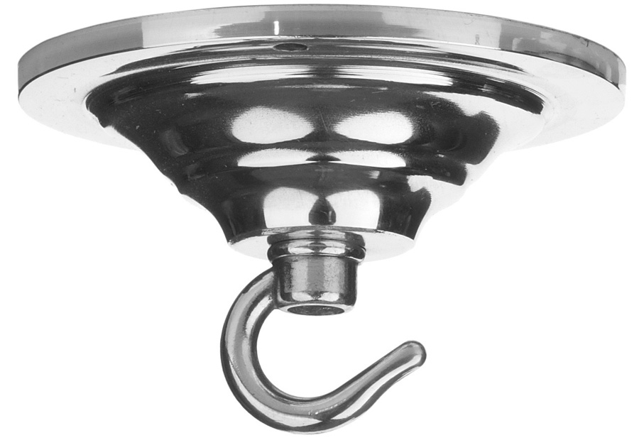 Polished Chrome Chandelier Single Hook Ceiling Plate