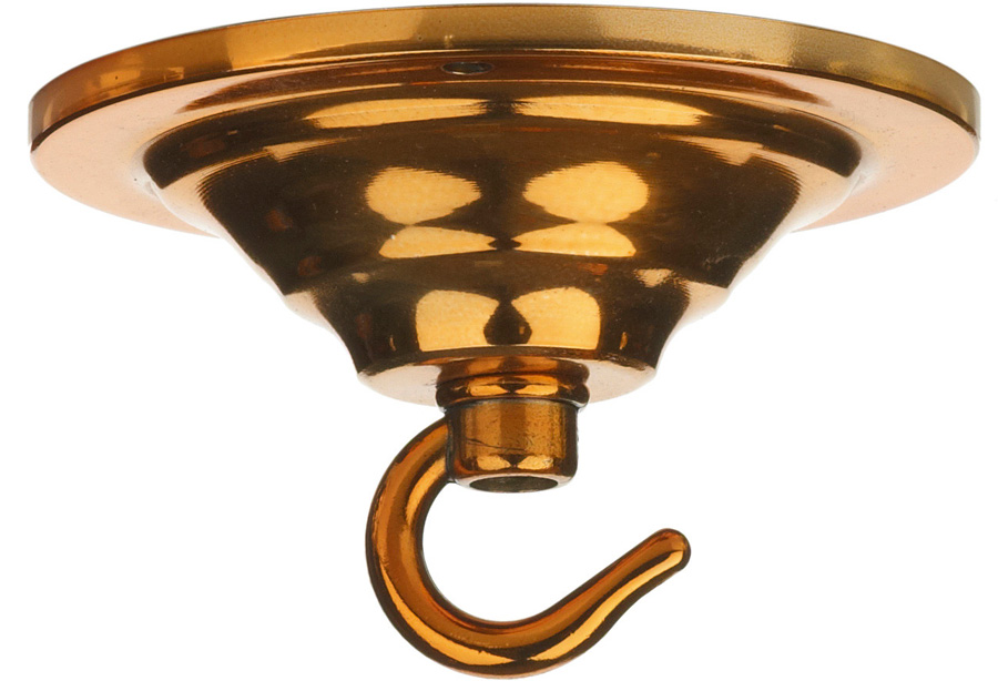 Copper Finish Chandelier Single Hook Ceiling Plate