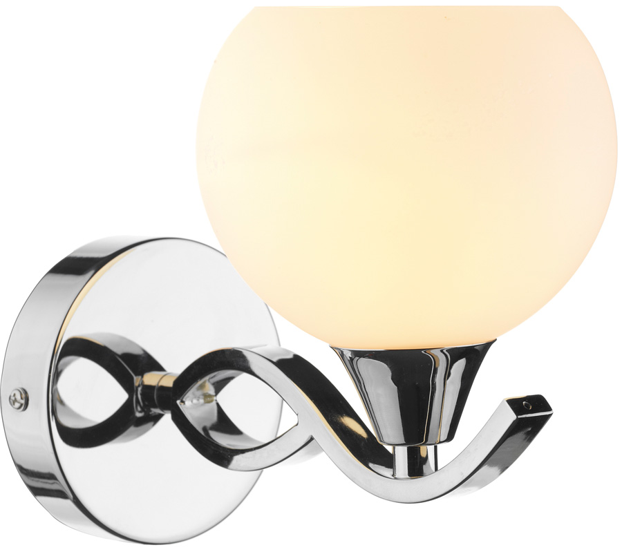 Dar Aruba Modern Switched Single Wall Light Chrome ARU0750