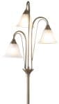 Dar Boston 3 Light Floor Lamp Traditional Antique Brass
