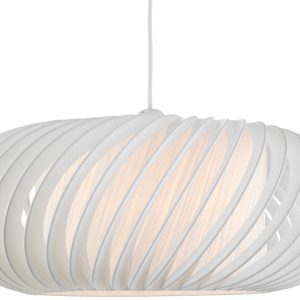 Dar Explorer Large Ribbed Fabric Ceiling Lamp Shade White