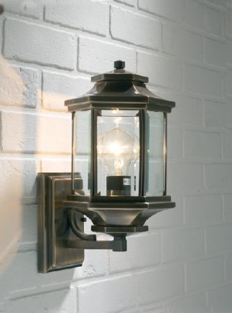 Dar Ladbroke Traditional Antique Brass Outdoor Wall Light LAD1675