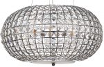 Dar Plaza Modern 3 Light Crystal Sphere Pendant Chrome