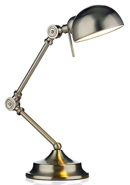 Ranger Art Deco Style Satin Chrome Desk Lamp