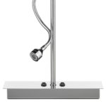 Dar Amalfi Chrome Bedside Table Lamp With LED Reading Light Base