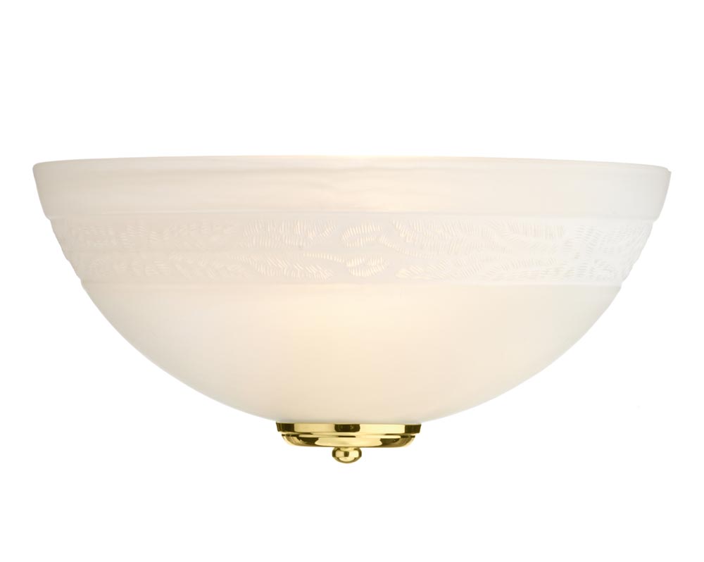 Dar Damask Classic 1 Lamp Alabaster Glass Wall Washer Light