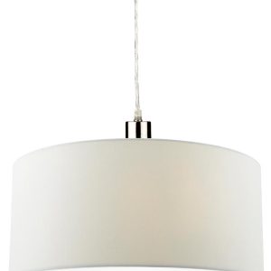 Dar Ronda 40cm White Drum Easy Fit Pendant Shade With Diffuser