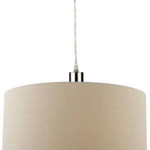 Dar Ronda 40cm Ecru Drum Easy Fit Pendant Shade With Diffuser