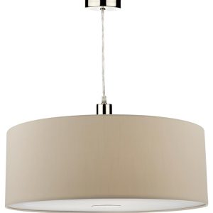 Dar Ronda 60cm Ecru Drum Easy Fit Pendant Shade With Diffuser