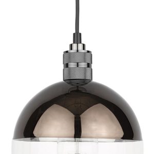 Dar Rue Easy Fit Bronze And Clear Glass Pendant Light Shade
