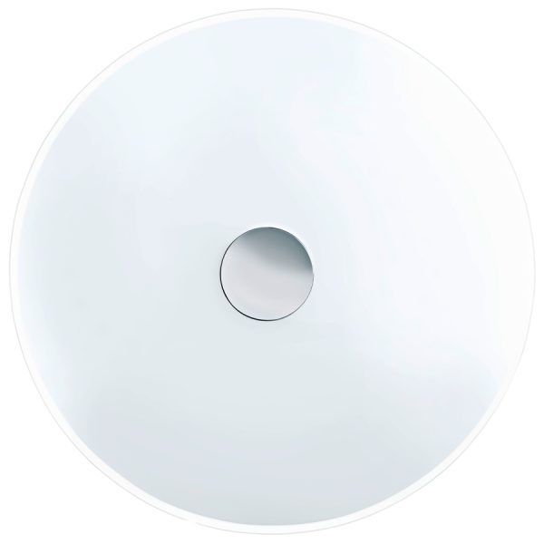 Small White Glass Flush Low Ceiling Light or Wall Light