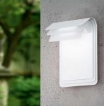 Modern Folded White Steel Outdoor LED Wall Light