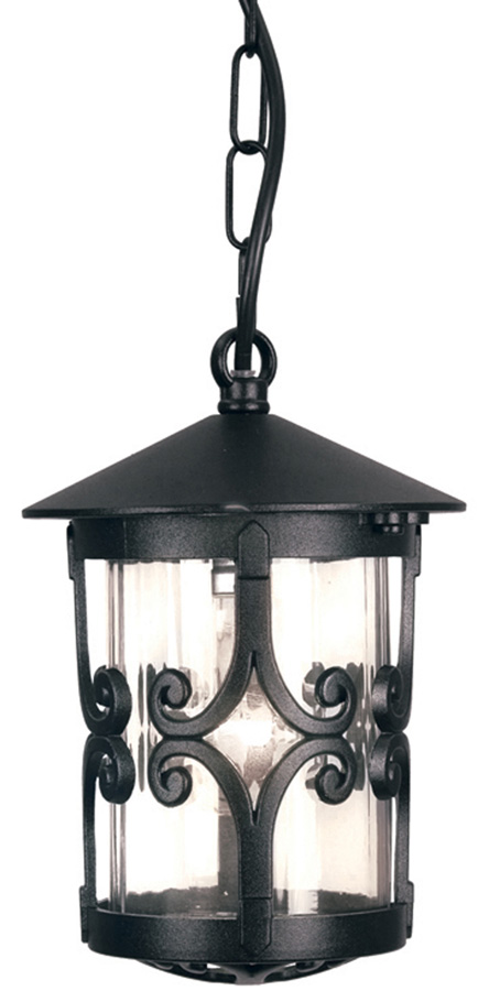 Elstead Hereford Old English Hanging Outdoor Porch Lantern Black