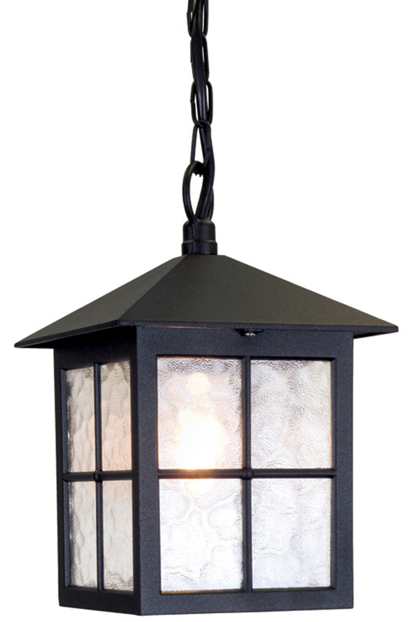 Elstead Winchester 1 Light Hanging Outdoor Porch Lantern Black