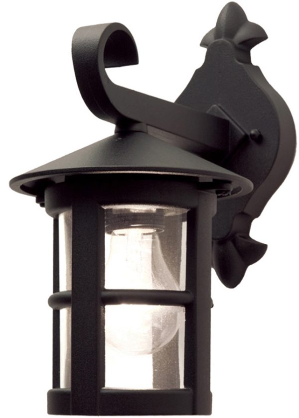 Elstead Hereford Traditional Outdoor Down Wall Lantern Black