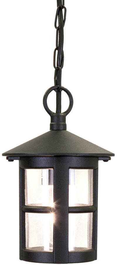 Elstead Hereford Traditional Hanging Outdoor Porch Lantern Black