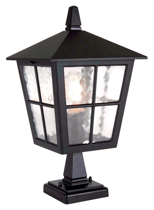 Elstead Canterbury Traditional Outdoor Post Top Lantern Black