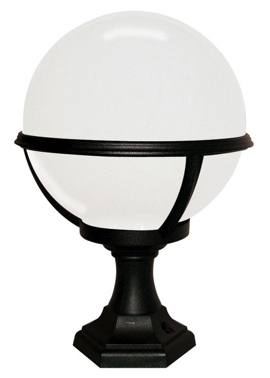 Black Opal Globe Rust Proof Outdoor Post Porch Light