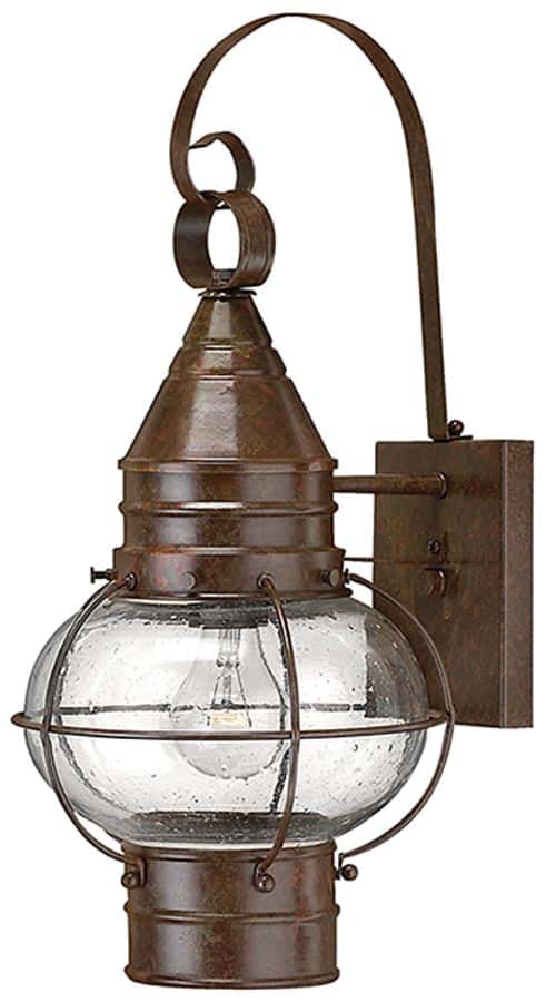 Hinkley Cape Cod Large Solid Brass Outdoor Wall Lantern Bronze