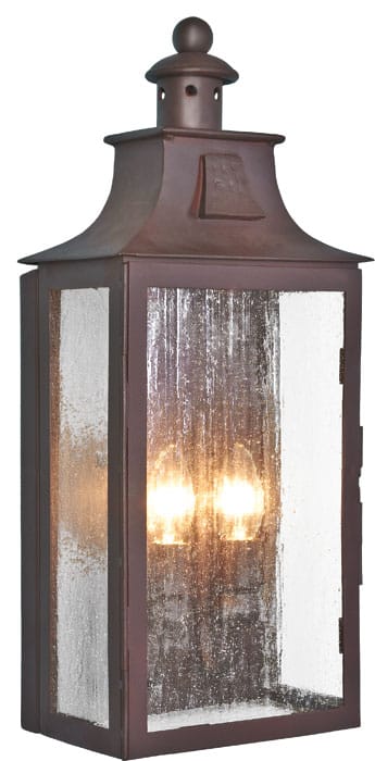 Elstead Kendal Large Old Bronze 2 Lamp Period Outdoor Wall Lantern
