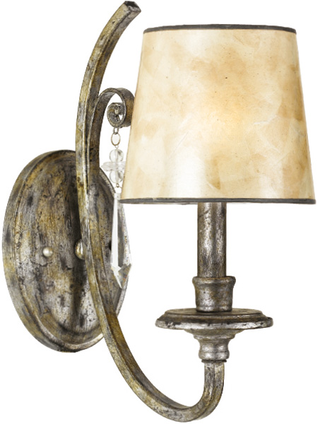 Quoizel Kendra Wrought Iron Single Wall Light Mottled Silver