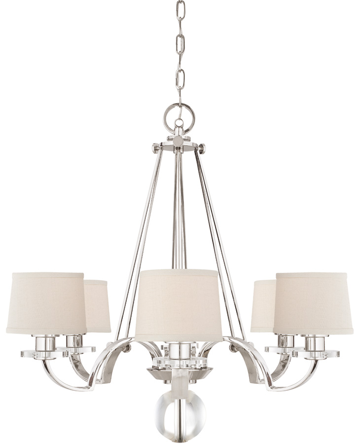 Quoizel Uptown Sutton Place 6 Light Chandelier Imperial Silver