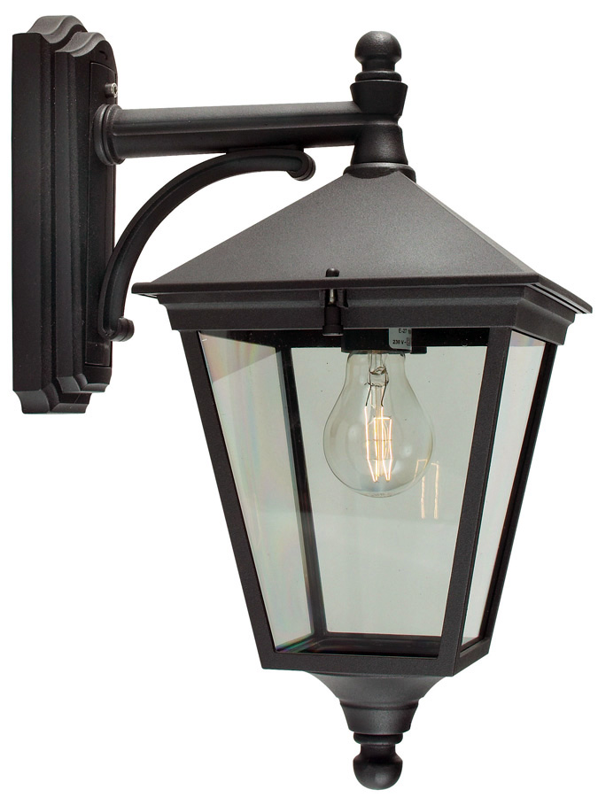 Norlys Turin Downward Facing Outdoor Wall Lantern Black