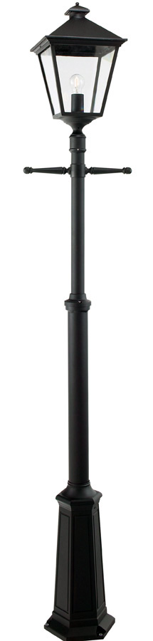 Norlys Turin Grande 1 Lantern Outdoor Lamp Post Black