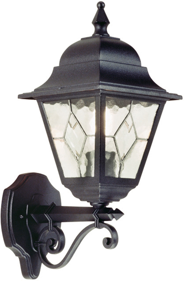 Norfolk Traditional Black Outdoor Wall Lantern Upward