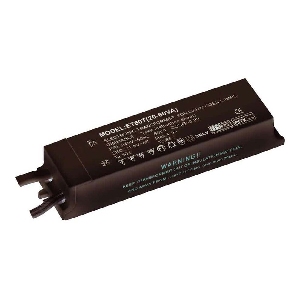 12V Transformer 20W – 60W Dimmable